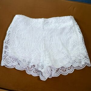 White Lace Shorts